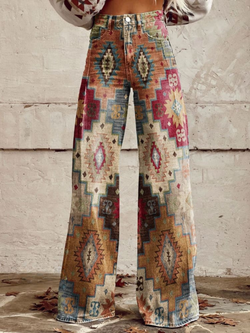 LÉA | Elegante en Moderne Retro Chevron Broek