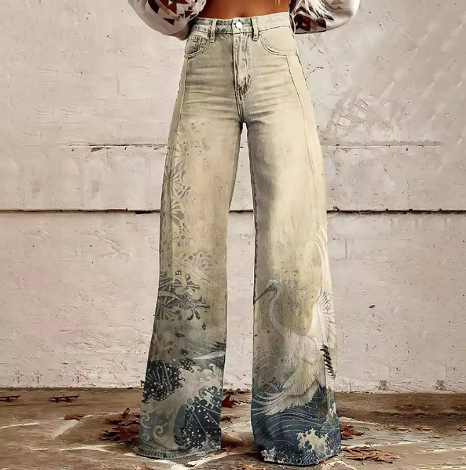 Ondata | Bohemian Japanse Geïnspireerde Broek