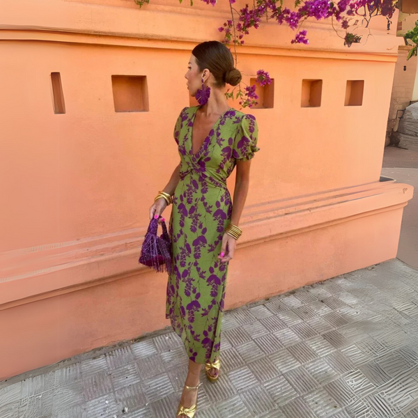Danielle – Midi-jurk met Bloemenprint