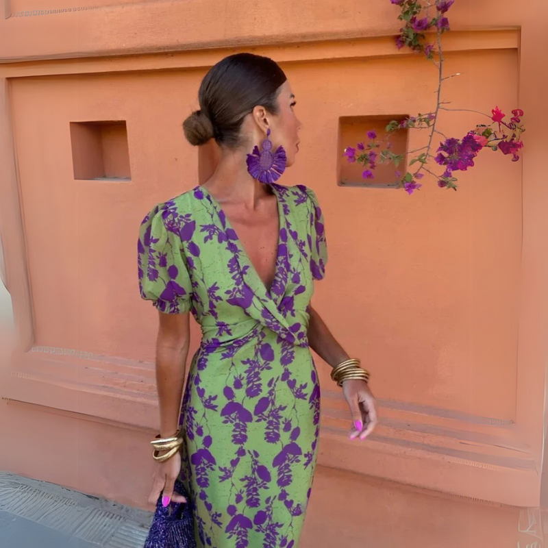 Danielle – Midi-jurk met Bloemenprint