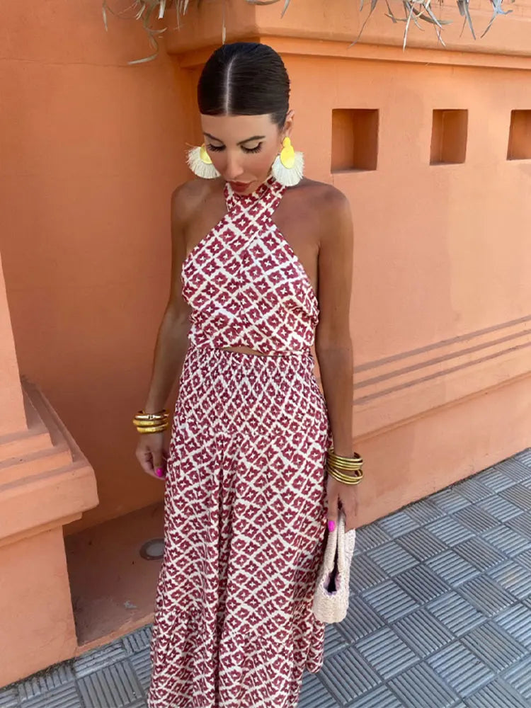 Mickay – Stijlvolle Schouderloze Midi-jurk met Rimpeldetails