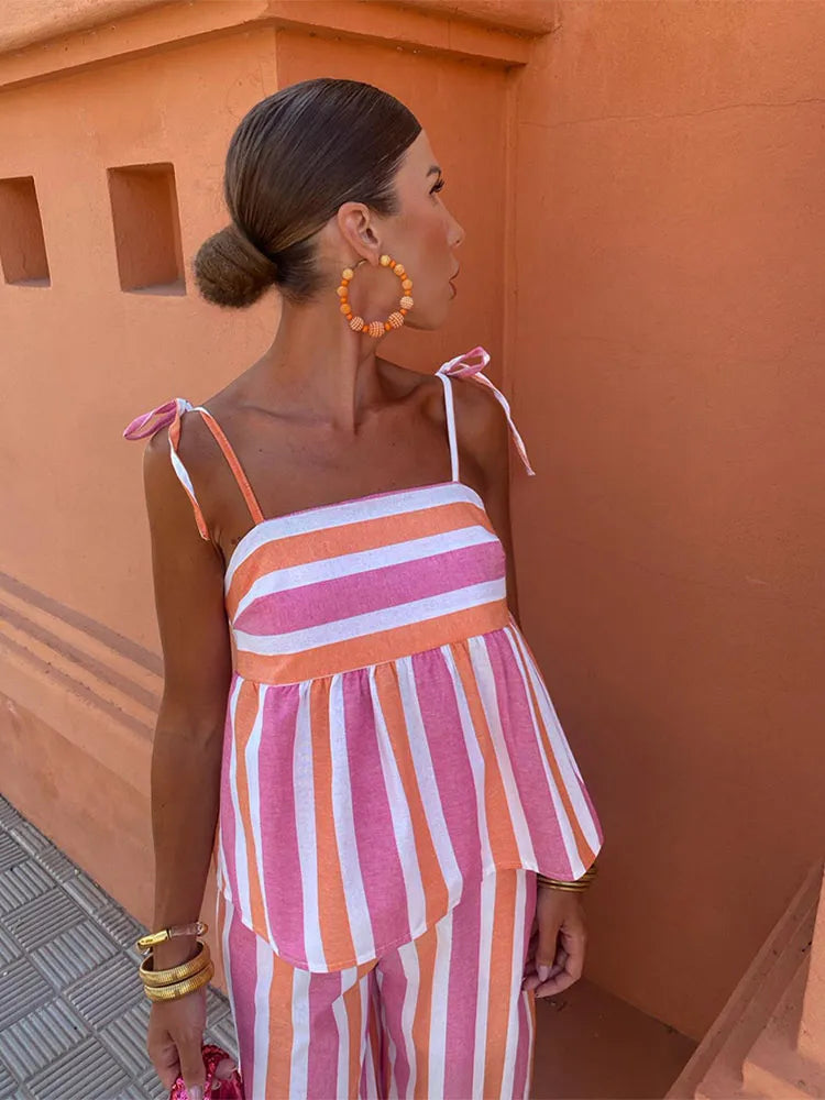 Hanne – Zomerset met Geprinte Broek