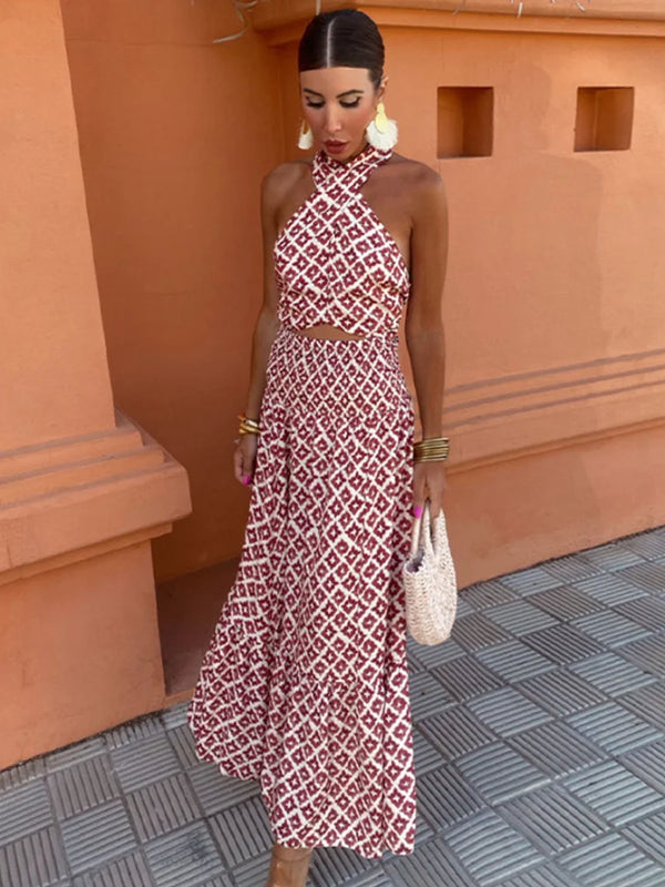 Mickay – Stijlvolle Schouderloze Midi-jurk met Rimpeldetails