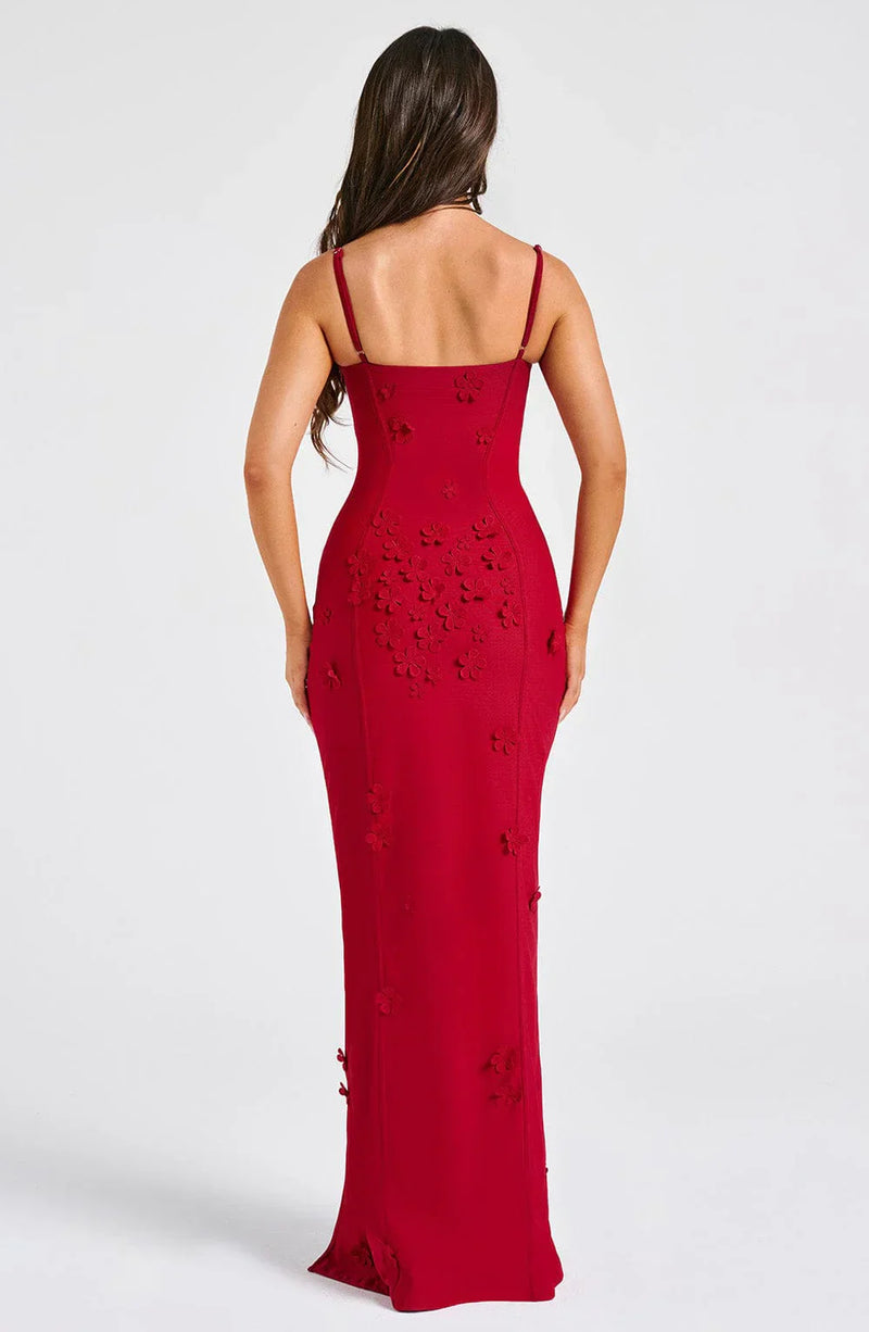 nevaé Floral Appliqué Maxi Dress