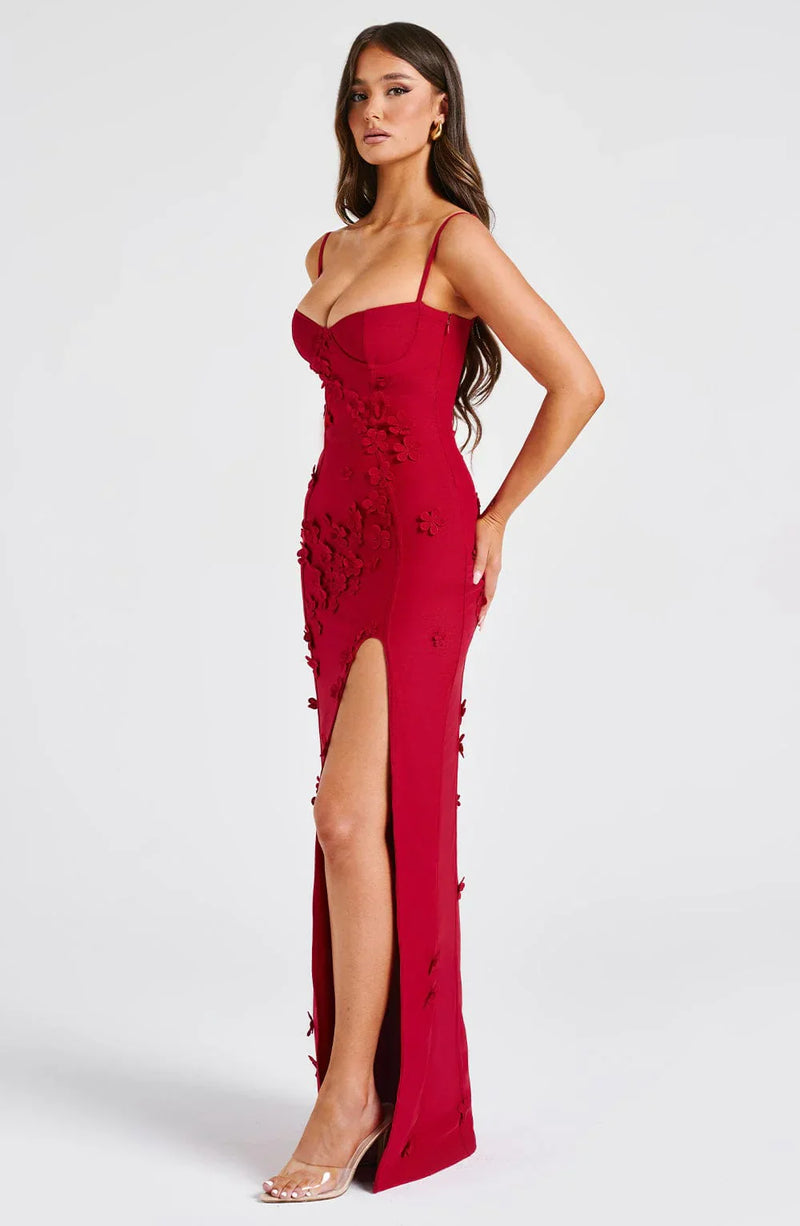 nevaé Floral Appliqué Maxi Dress