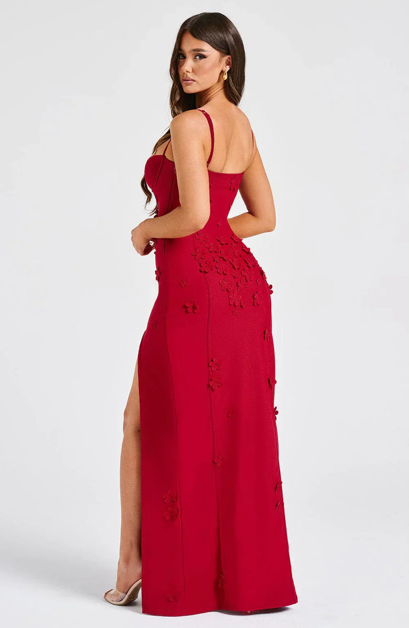 nevaé Floral Appliqué Maxi Dress