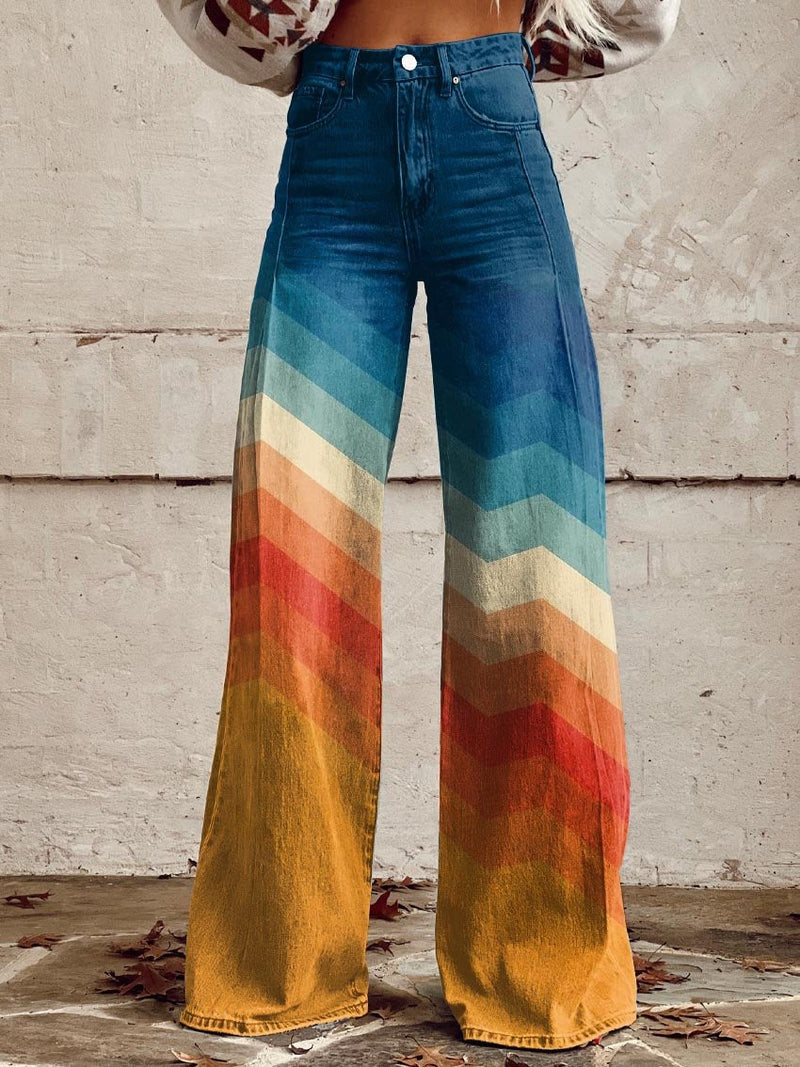 LÉA | Elegante Moderne Retro Zigzag Broek