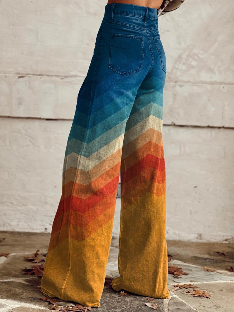 LÉA | Elegante Moderne Retro Zigzag Broek