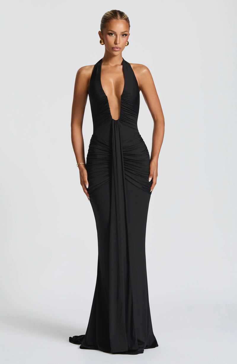 nevaé Draped Jersey Maxi Dress