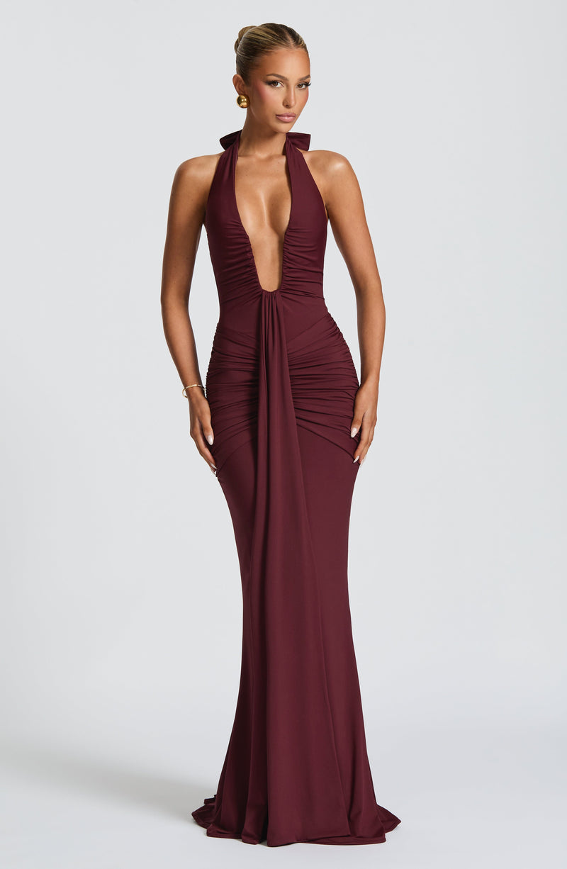 nevaé Draped Jersey Maxi Dress