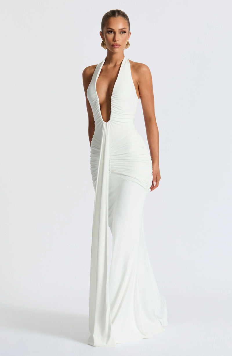 nevaé Draped Jersey Maxi Dress